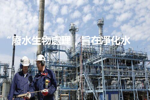 “廢水生物處理，旨在凈化水源，守護碧水藍天”